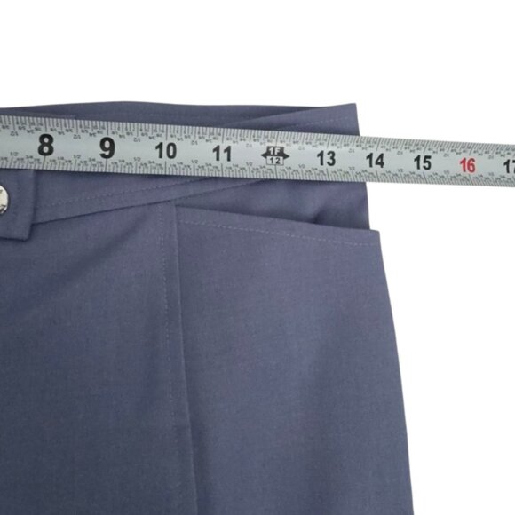 Escada Wool Flare Dress Pants Blue Size 36 - Picture 10 of 14